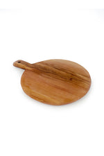 Wild Olive Wood Round Cheese Board with Handle