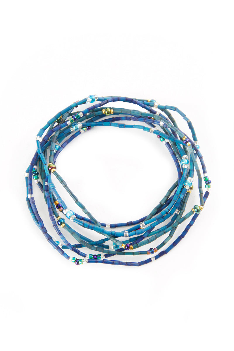 The Leakey Collection Set of 3 Zulugrass Single Strands - Ocean