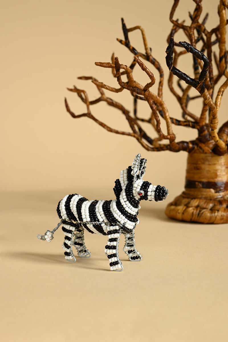 Patmore's Beaded Zebra Sculpture – African Modern - Swahili Wholesale
