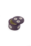 Purple Daisy Print Soapstone Ring Box
