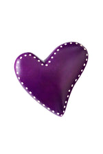 Small Purple Soapstone Off Beat Heart
