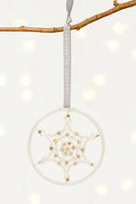 MADE51 Eternal Snowflake Ornament, Crafted by Afghan refugees living in India