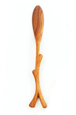 Hand Carved Wild Olive Wood Branch Spoon or Spreader Spreader