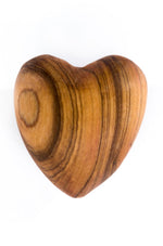 Hand Carved Wild Olive Wood Hearts JKWB25C Large (single)