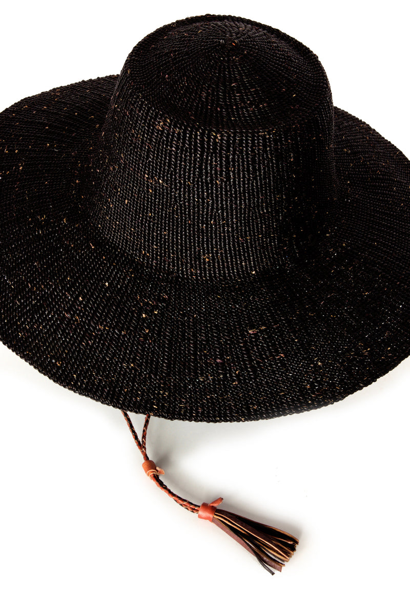 Ghanaian Black Straw Sun Hat