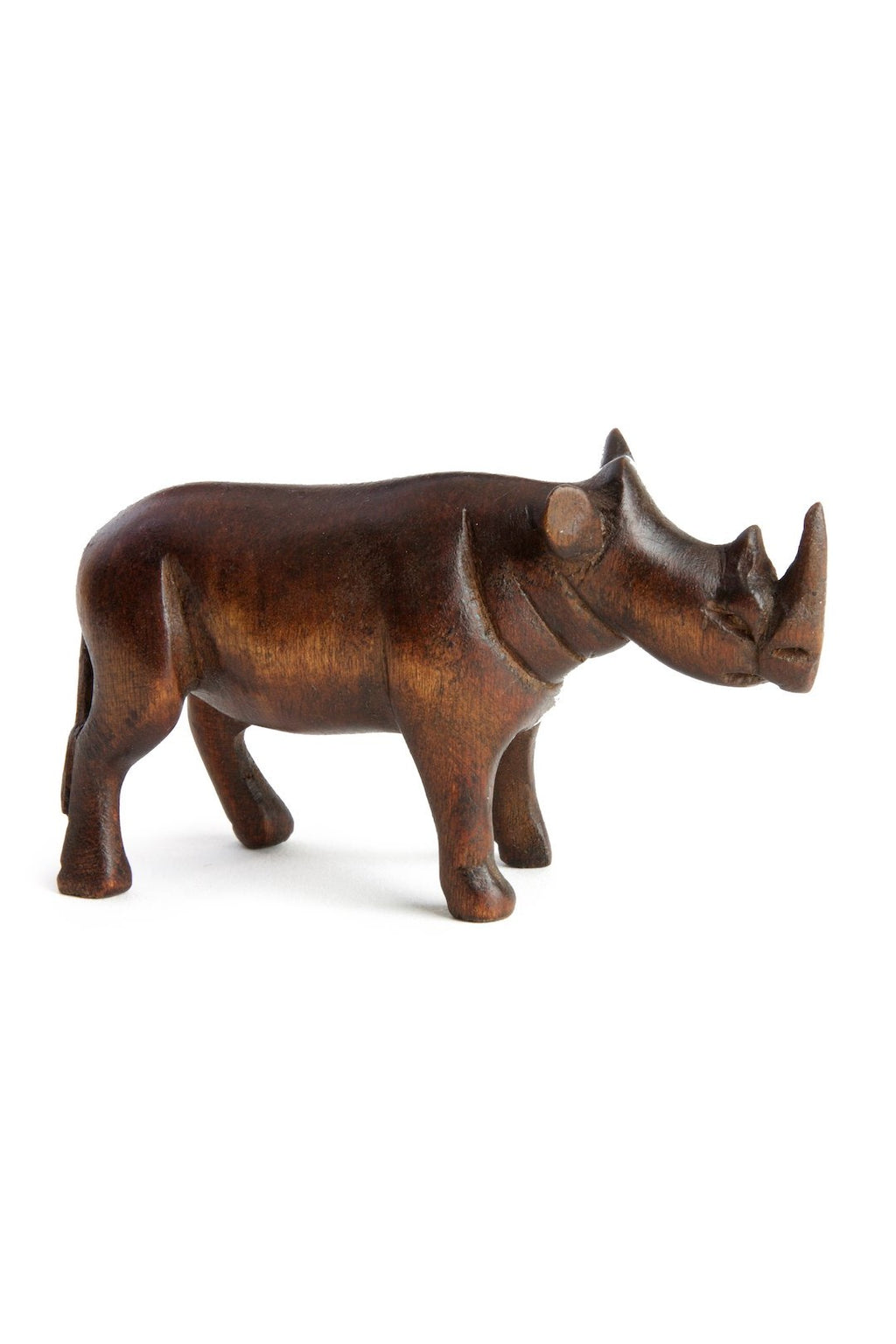 Kenyan Jacaranda Wooden Rhino Sculpture