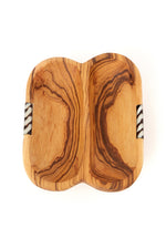Wild Olive Wood & Cow Bone Side by Side Condiment Dish Default Title