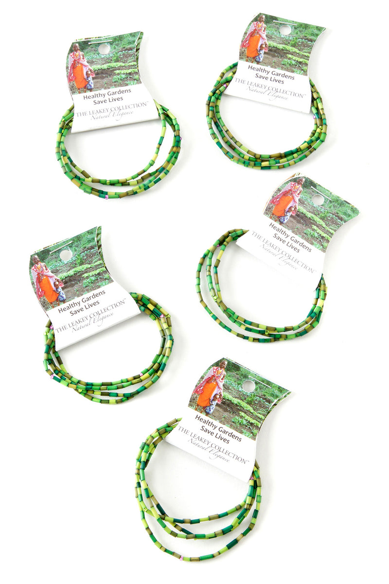 Leakey Collection Set of 5 <i>Beads for Healthy Gardens</i> Zulugrass Strands Default Title