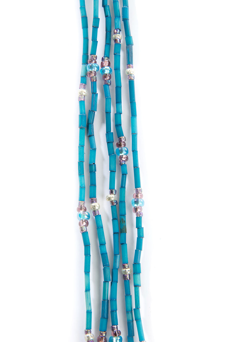 Set/5 Sky Blue 26" Zulugrass Single Strands from The Leakey Collection Default Title