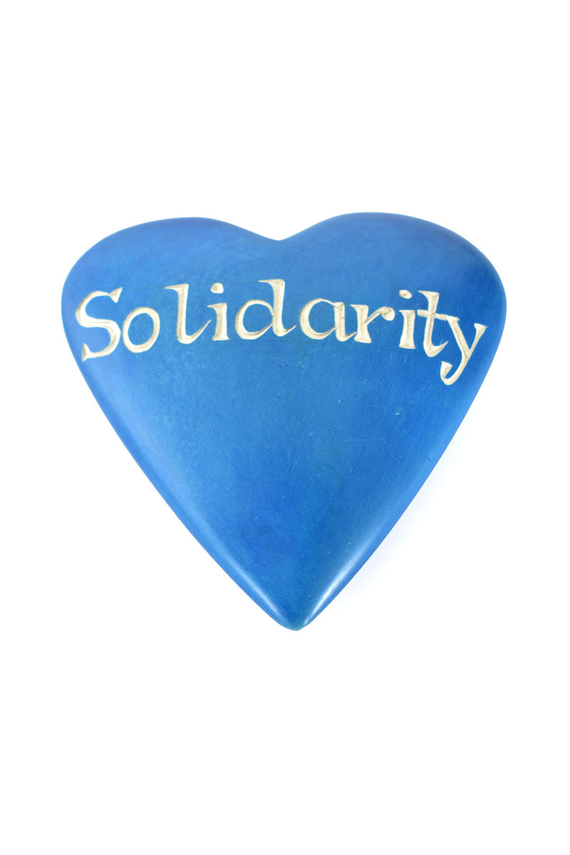 Wise Words Soapstone Heart:  Solidarity