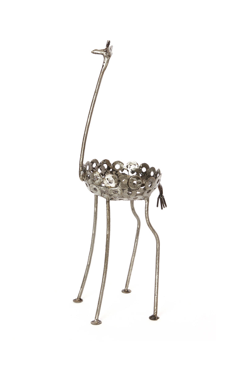 Small Recycled Metal Giraffe Planters