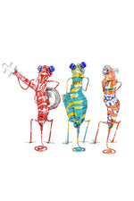 Groovy Gecko Band Drummer Sculpture - Assorted Colors