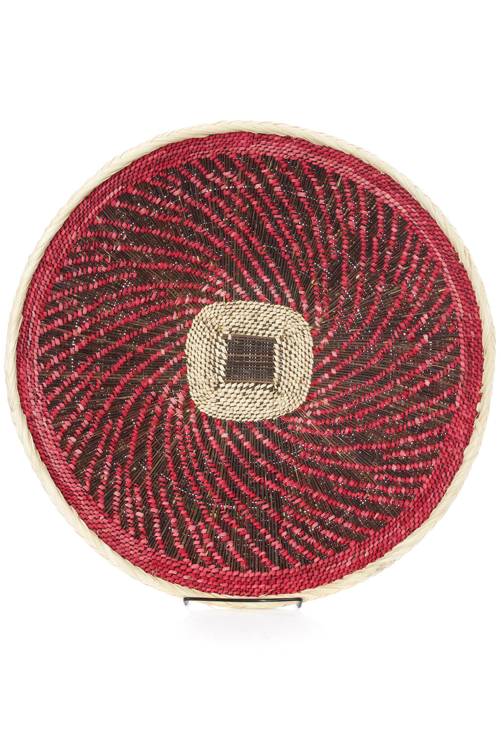 Large Pink Spiral Design BaTonga Wall Basket Default Title
