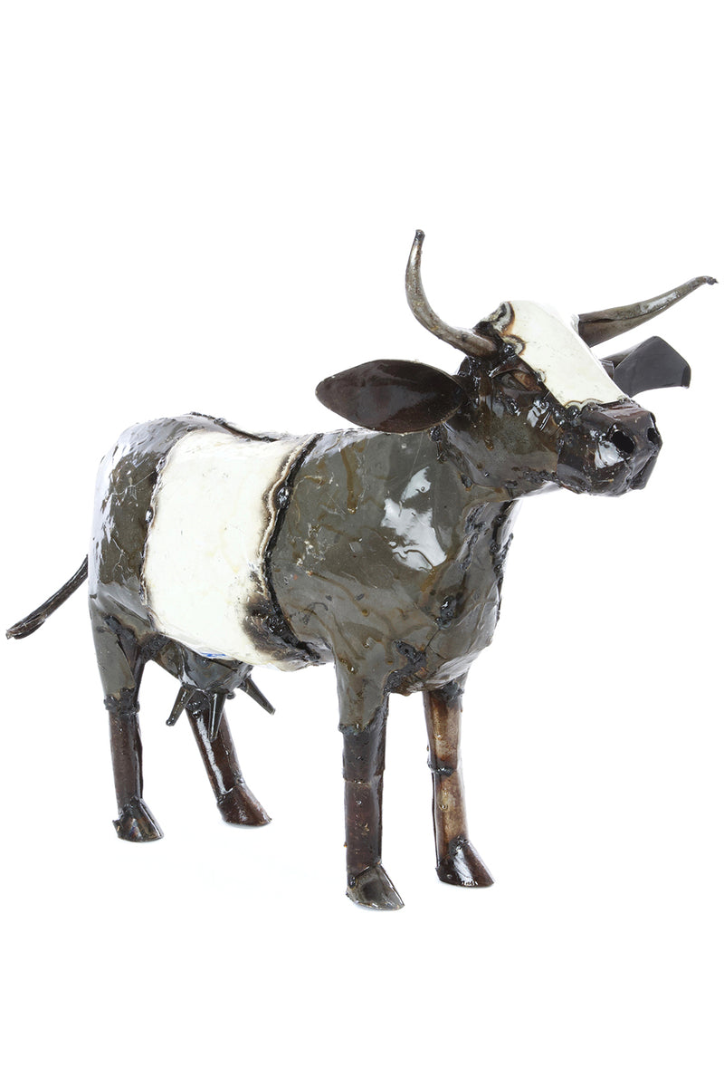 Recycled Oil Drum Milk Cow Sculpture – Swahili Wholesale