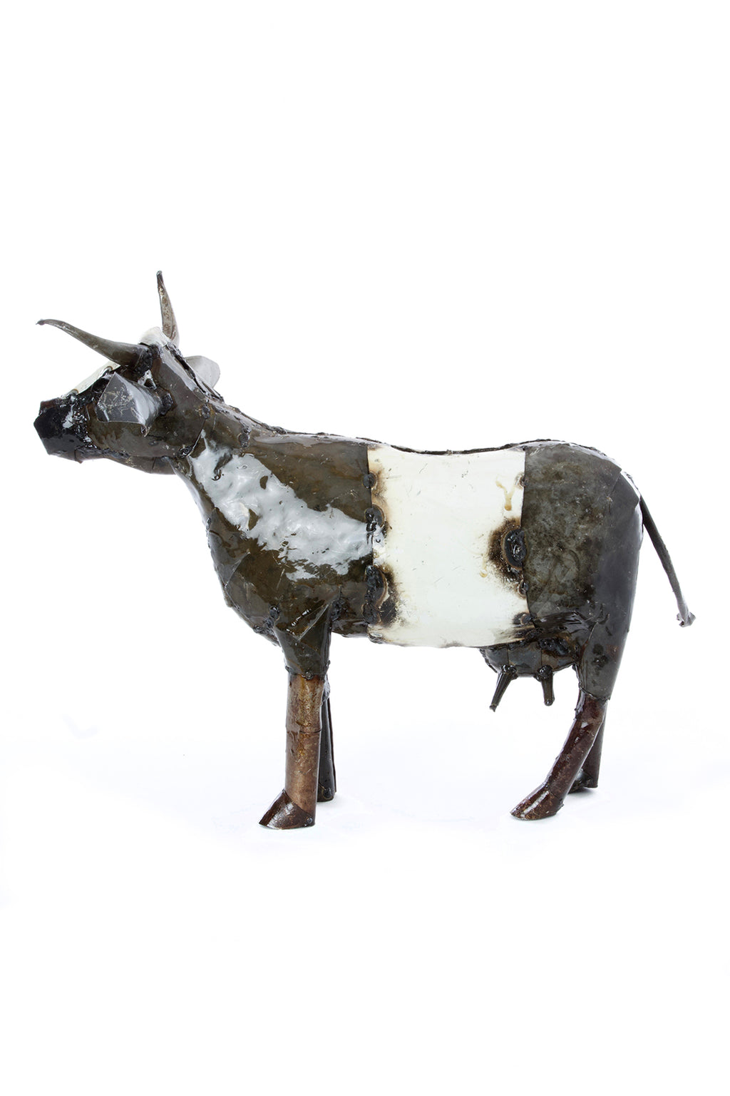 Recycled Oil Drum Milk Cow Sculpture