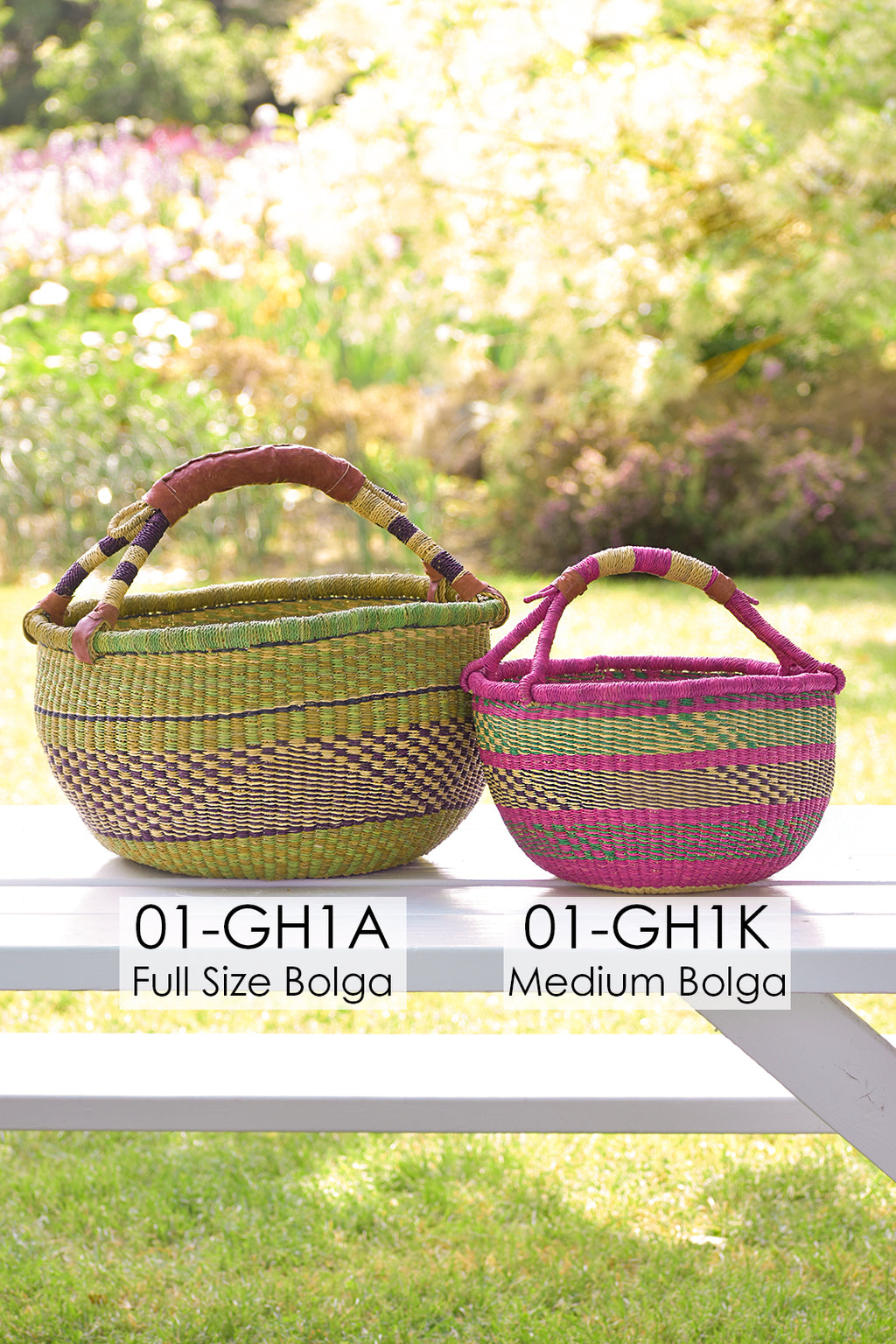 Medium Ghanaian Bolga Basket - Assorted Colors