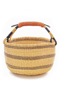 Ghanaian Bolga Farmer's Market Shopper Basket - Assorted