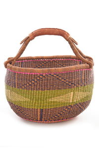 Ghanaian Bolga Farmer's Market Shopper Basket - Assorted