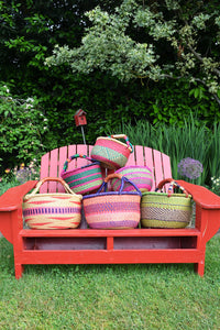 Ghanaian Bolga Farmer's Market Shopper Basket - Assorted