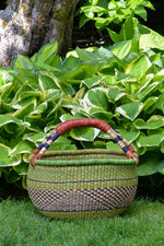 Ghanaian Bolga Farmer's Market Shopper Basket - Assorted