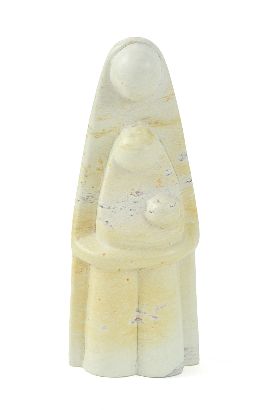 Kenyan Natural Soapstone Holy Family Sculpture