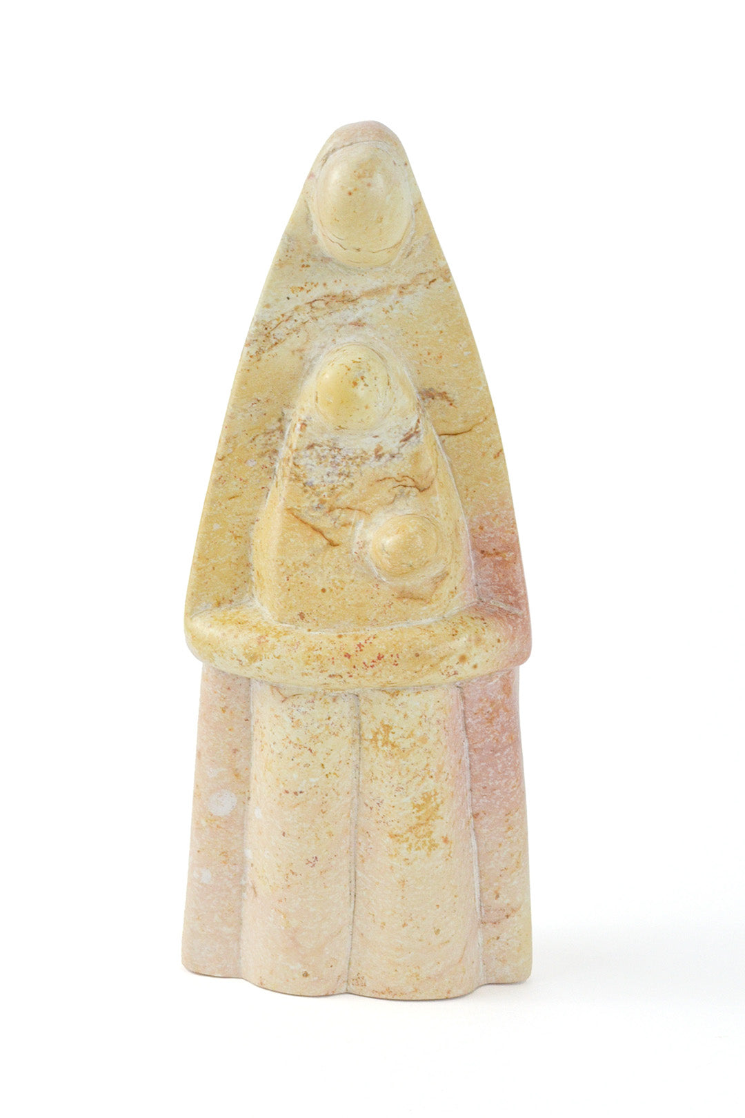 Kenyan Natural Soapstone Holy Family Sculpture