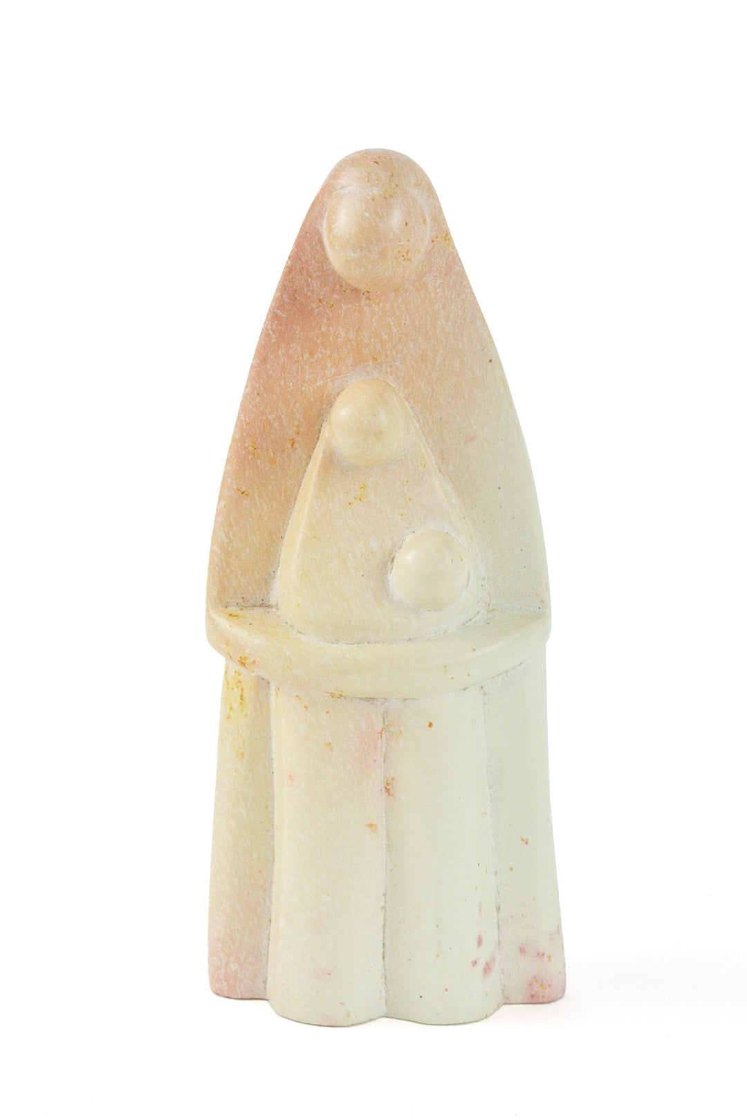 Kenyan Natural Soapstone Holy Family Sculpture