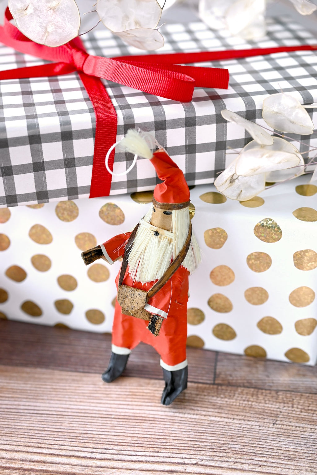 Rosy Red African Santa Holiday Ornament Default Title