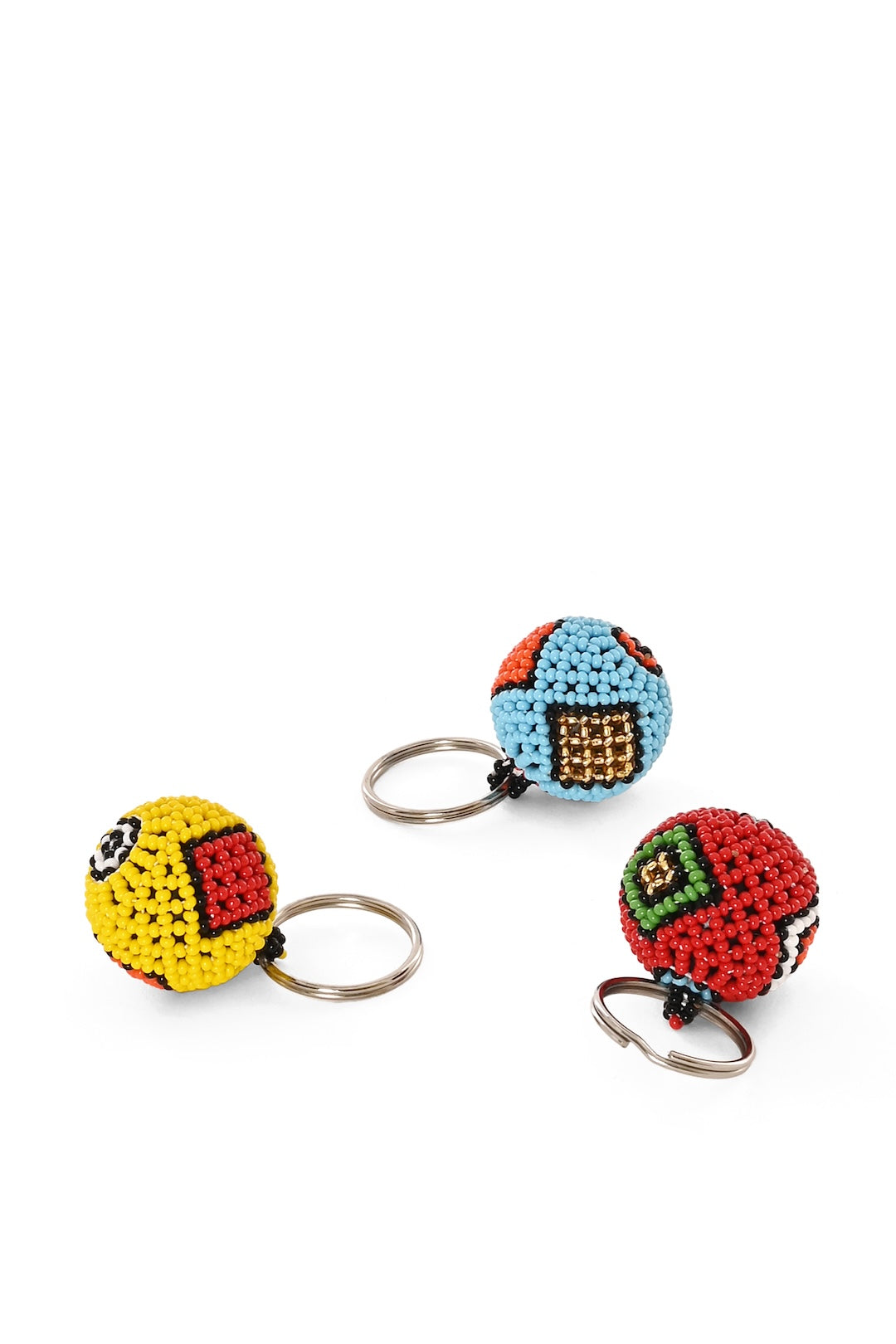 Mosaic Beaded Globe Keychains - Assorted