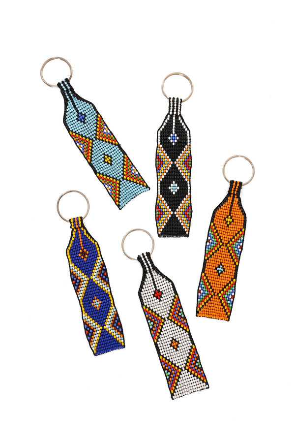 Mosaic Beaded Strap Keychains - Assorted