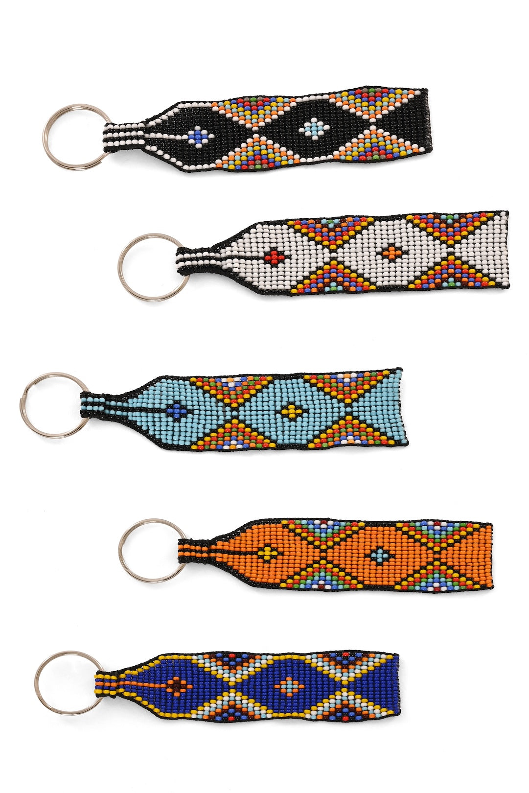 Mosaic Beaded Strap Keychains - Assorted