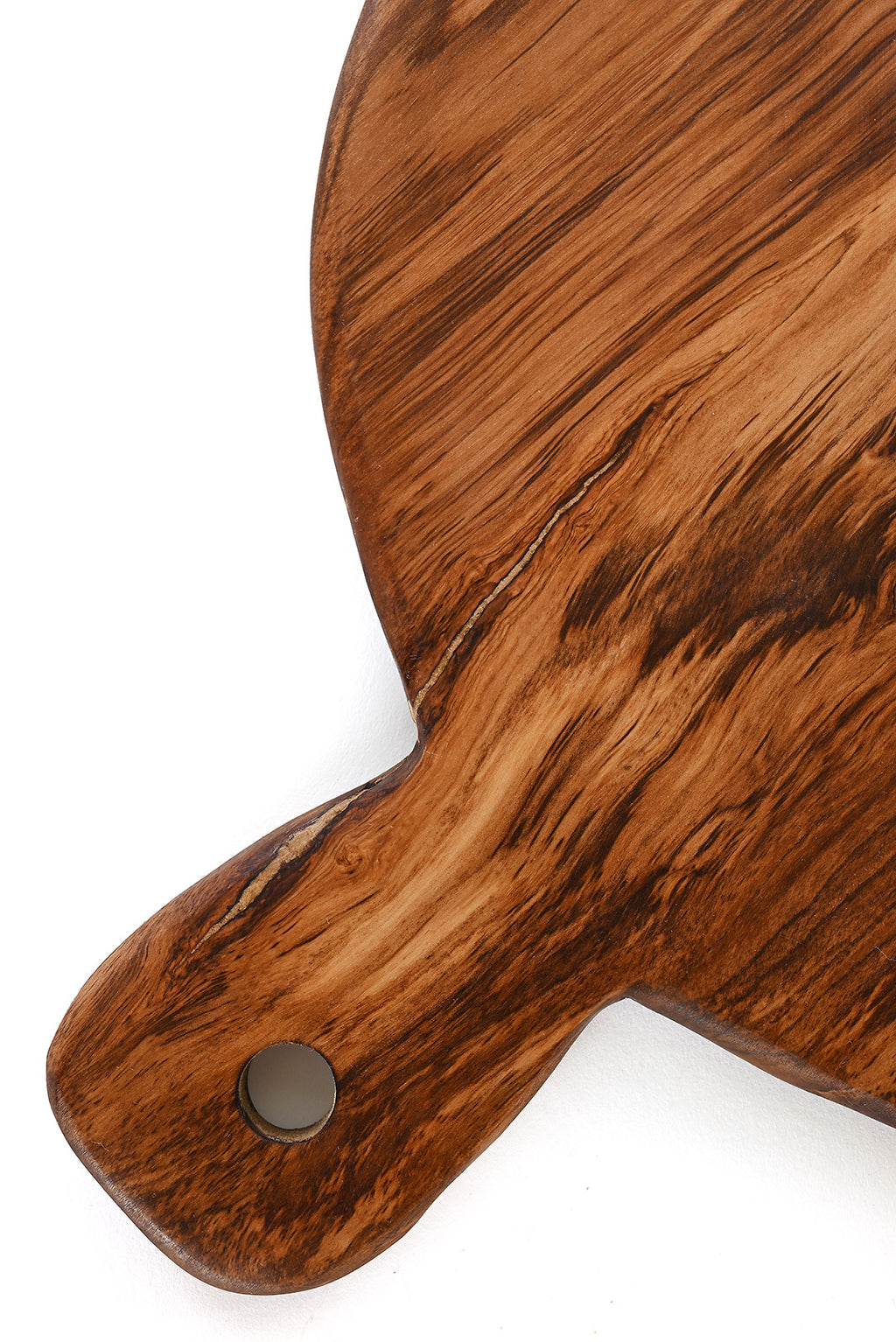 <i>Imperfect:</i> Wild Olive Wood Round Cheese Board with Handle