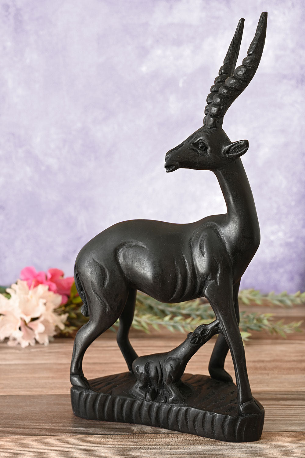 Kenyan Jacaranda Wood Antelope Mother and Baby