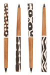 Akamba Batik Dyed Cow Bone and Wild Olive Wood Ink Pen