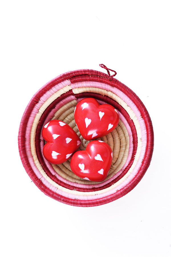 Dozen Red Soapstone Hearts on Hearts  - Valentine's Day Gifts
