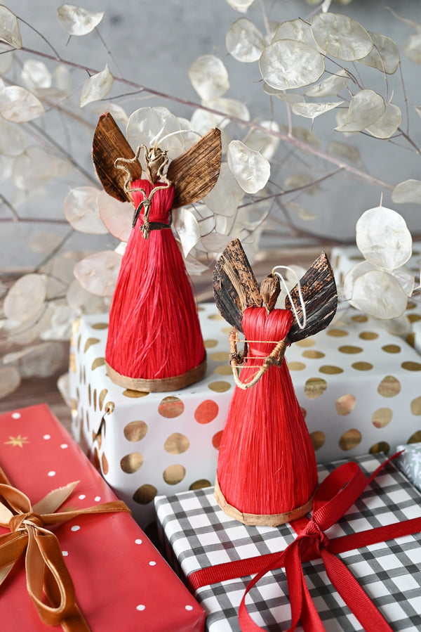 Pomegranate Sisal Angel of Song Holiday Ornament
