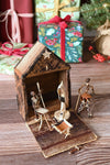 Banana Fiber Single Door Stable Nativity