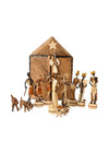 Banana Fiber Double Door Stable Nativity