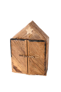 Banana Fiber Double Door Stable Nativity