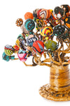 Banana Fiber Baobab Tree with Kitenge Cloth Baubles