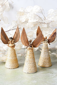 Large Banana Fiber and Natural Sisal Angel