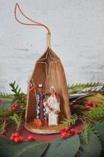 Banana Fiber Holy Family with Hanging Loop