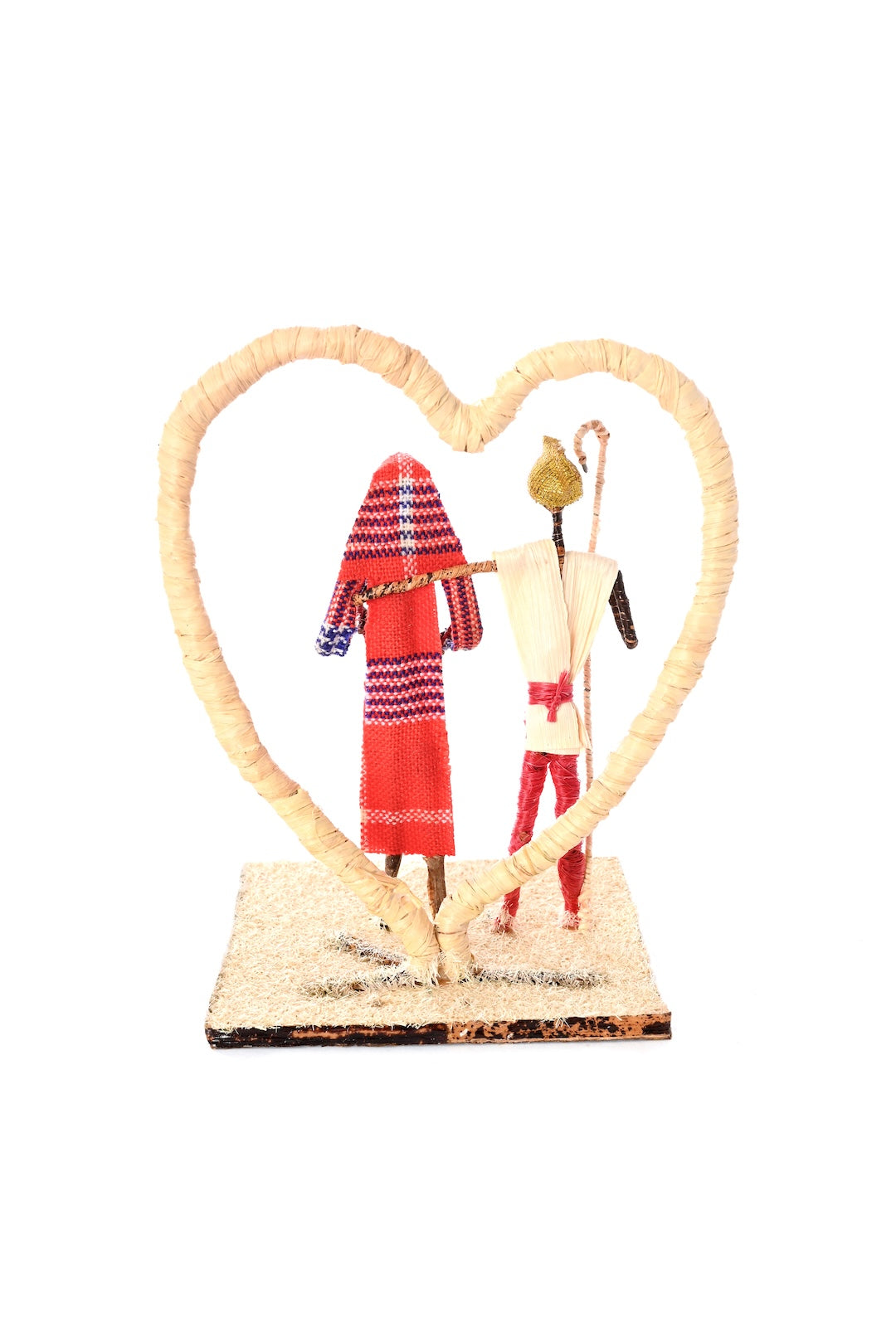 Banana Fiber Loving Couple Sculpture  - Valentine's Day Gifts
