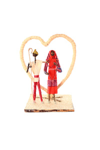 Banana Fiber Loving Couple Sculpture  - Valentine's Day Gifts