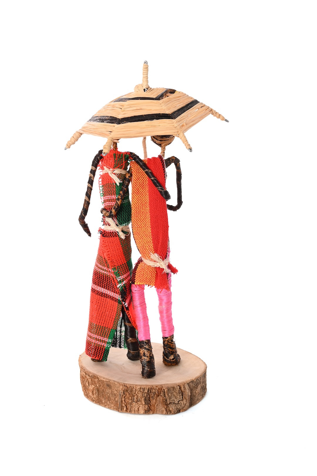 Banana Fiber Strolling Couple Sculpture  - Valentine's Day Gifts