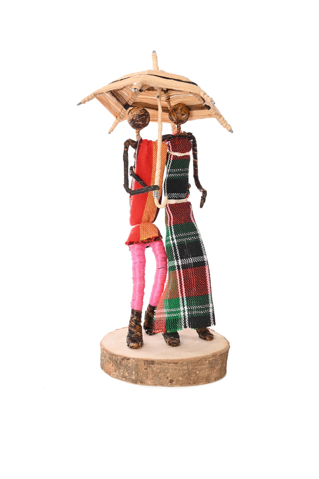 Banana Fiber Strolling Couple Sculpture  - Valentine's Day Gifts