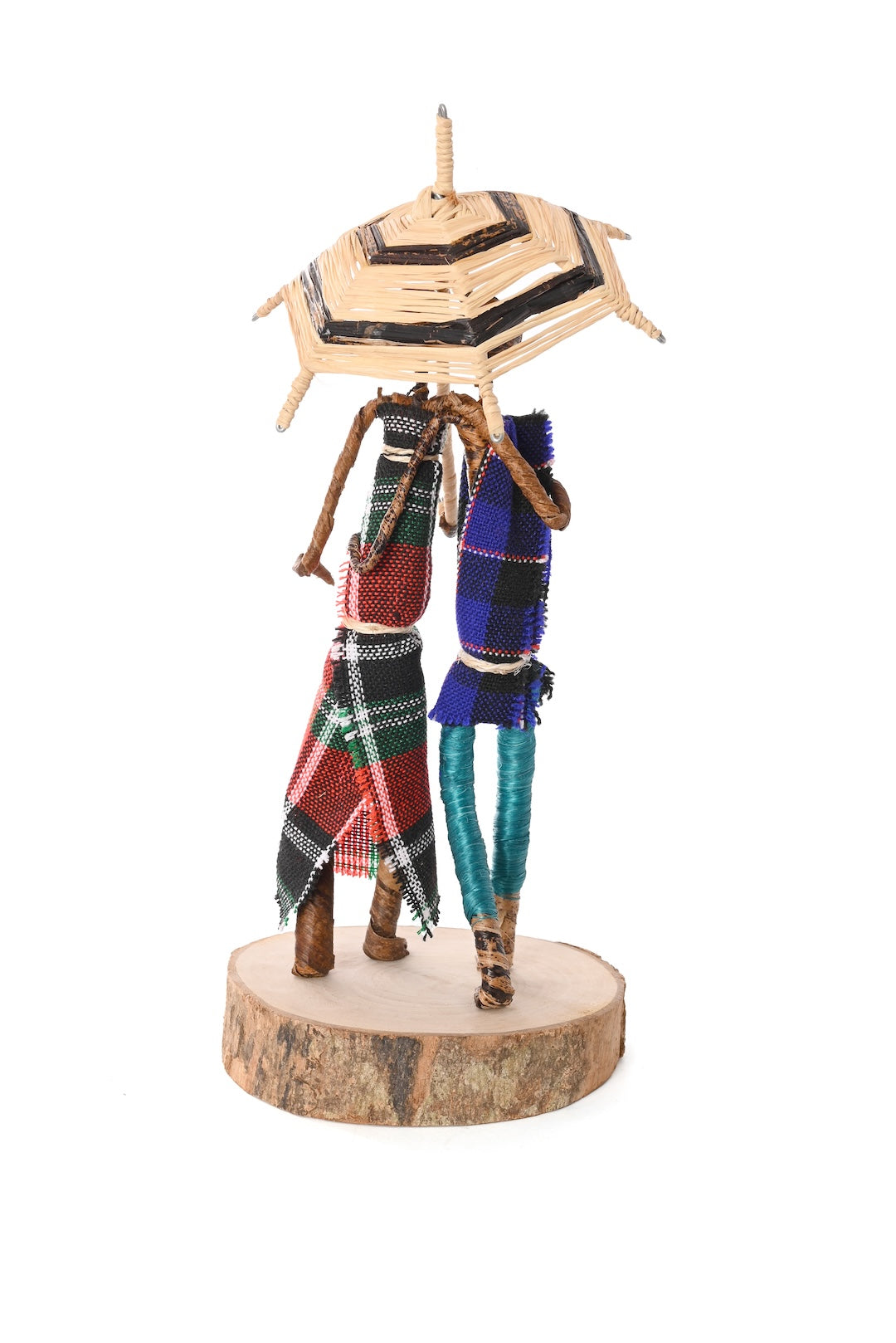 Banana Fiber Strolling Couple Sculpture  - Valentine's Day Gifts