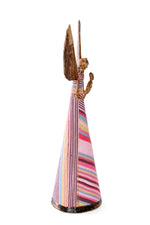 Pink Kikoi Angel in Prayer Holiday Sculpture