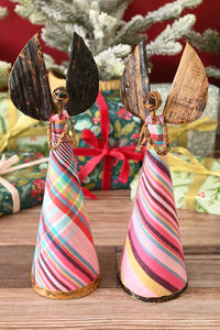 Pink Kikoi Angel in Prayer Holiday Sculpture