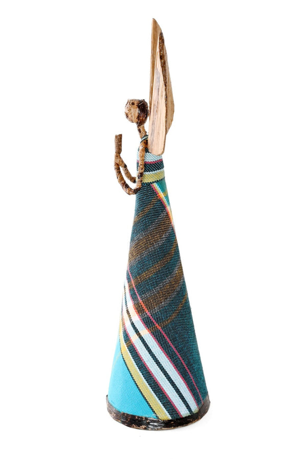 Blue Kikoi Angel in Prayer Holiday Sculpture